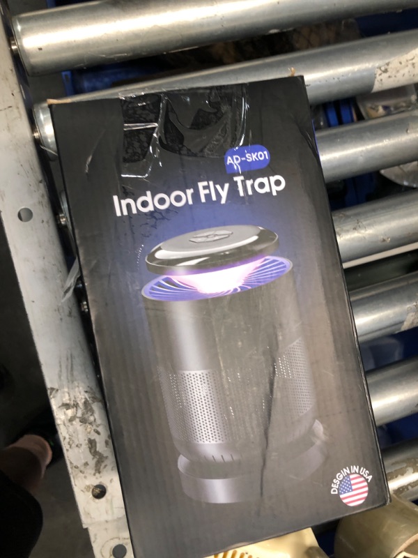 Photo 4 of (MISSING REMOTE) 
Fly Trap Indoor, Bug Light Trap Indoor, Remote Control Fruit Fly Trap, Gnat Trap, Mosquito Trap, Catch Insect Indoor with Light Suction Sticky Glue, Adjustable Brightness and Fans (Black&Dark Blue)