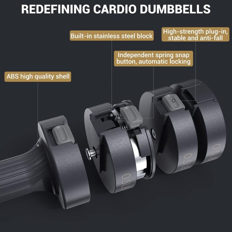 Photo 4 of (READ FULL POST) Adjustable Dumbbells Hand Weights Set: Sportneer 1 Pair 2 4 6 8 10 Lbs Fast Adjust Dumbbell Weight 6 In 1 Free Weights Barbells For Women Men Home Gym Workout Exercise Strength Training 2-5 Lbs Each