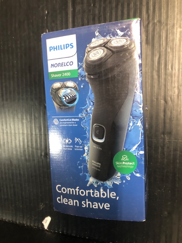 Photo 2 of ***FACTORY SEALED*** Philips Norelco Shaver 2400, Rechargeable Cordless Electric Shaver with Pop-Up Trimmer, X3001/90 Black Shaver 2000