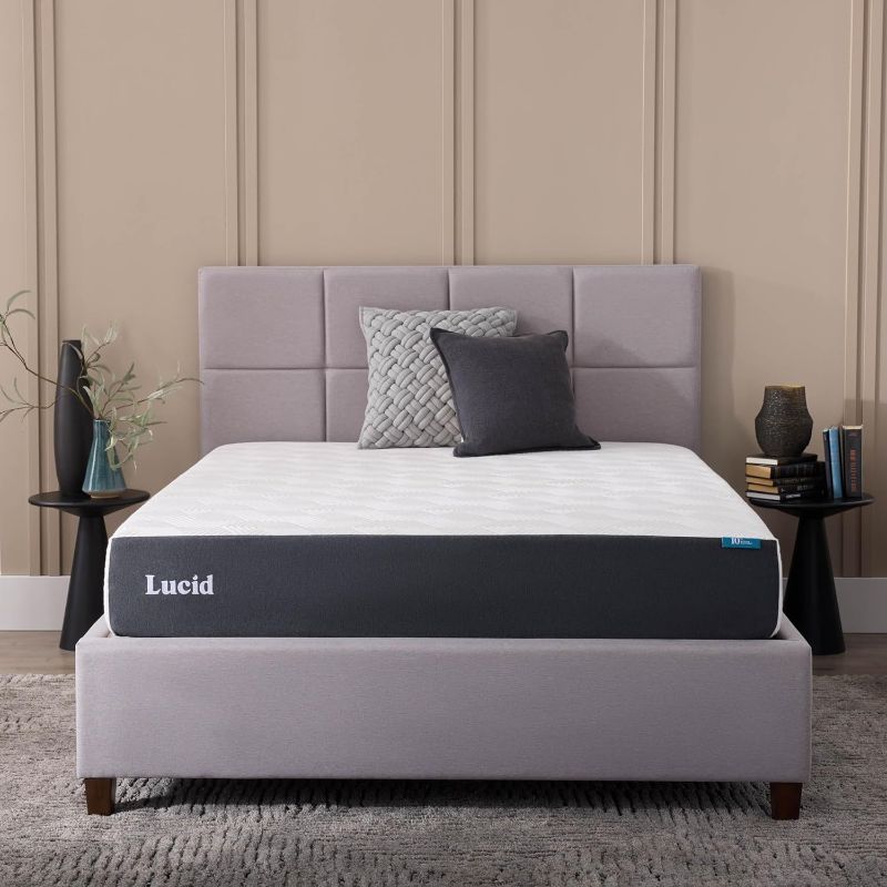 Photo 1 of ***SEE NOTES*** LUCID 10 Inch Memory Foam Mattress - Medium Feel - Infused with Bamboo Charcoal and Gel - Bed in a Box - Temperature Regulating - Pressure Relief - Breathable - King Size
