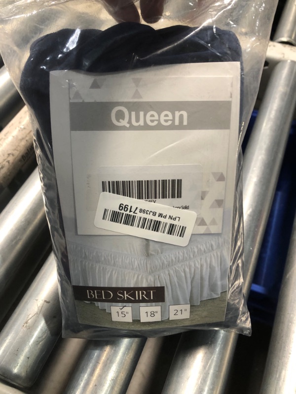 Photo 2 of ***FACTORY SEALED***
Bed Skirt Queen Size - Wrap Around Bed Skirt - Elastic Dust Ruffle - Easy Wrap Around Ruffle Skirt 15 Inch Depth - Easy Fit Wrinkle - Resistant Silk Luxurious Fabric 3 Sided Coverage Ivory Solid