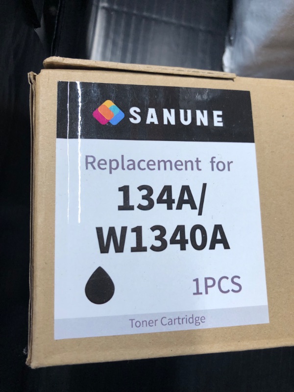 Photo 2 of ***FACTORY SEALED***
SANUNE 134A (with Chip) Toner Cartridge Replacement for HP 134A 134X W1340A W1340X Black Toner Cartridges 1Pack