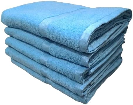 Photo 1 of ***STOCK PHOTO REFERENCE ONLY*** Cotton Bath Towels,  Pack of 5, Blue