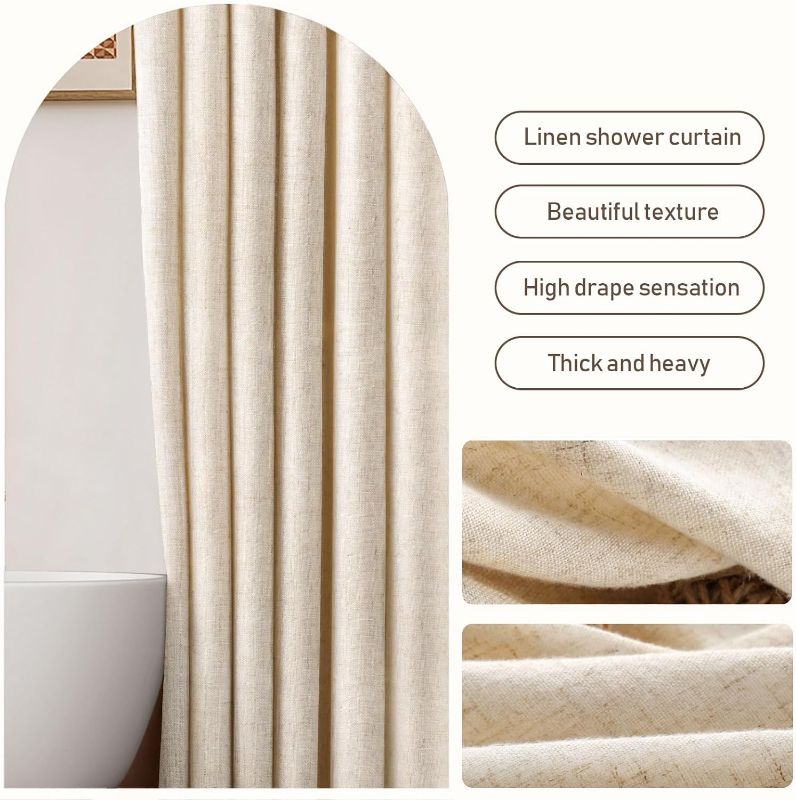 Photo 1 of ***STOCK PHOTO REFERENCE ONLY***
 Shower Curtain Poyester Cream Color
