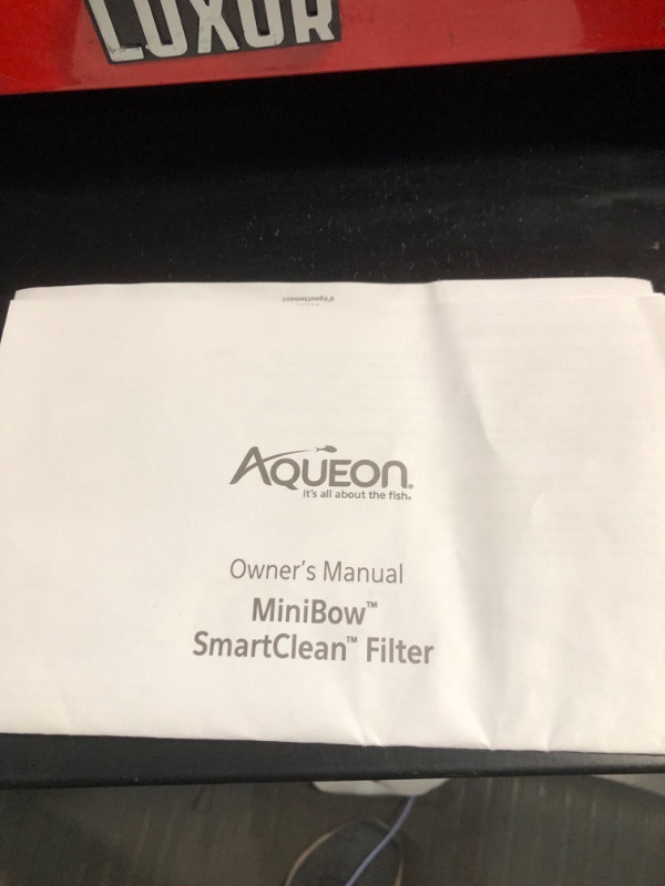 Photo 4 of ***MISSING LID AND BASE***
Aqueon LED MiniBow Small Aquarium Fish Tank Kit with SmartClean Technology, Black, 2.5 Gallon