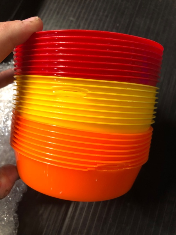 Photo 2 of ***SOME BOWLS HAVE DENTS IN THE SIDES. SEE PHOTOS***
Sonwyoung 48 Pcs Sorting Bowls for Preschool 6 Colors counting and Sorting Bowls for Toddlers Early Math and Fine Motor Skills STEM Sets Gift for Toddlers Kids