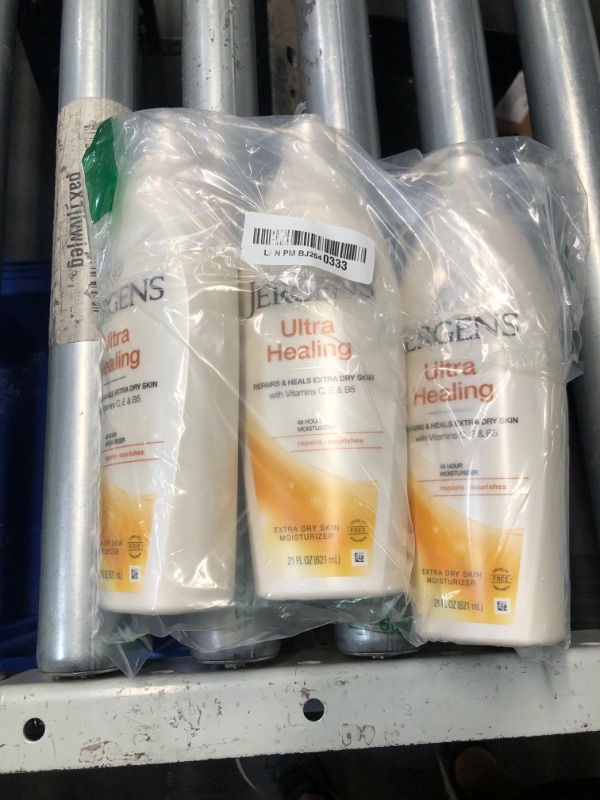 Photo 2 of ***ONE BOTTLE HAS A BROKEN PUMP TOP. SEE PHOTOS***
Jergens Ultra Healing Dry Skin Lotion, Hand and Body Moisturizer for Quick Absorption into Extra Dry Skin with Hydralucence Blend, Vitamins C, E and B5, White, 21 Oz, 3 Count