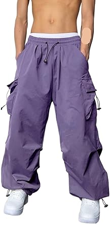 Photo 1 of **Like new 
Men's Summer Lightweight Pants Men Pocket Side Drawstring Waist Oversize Cargo Pants