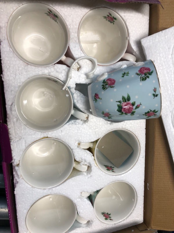 Photo 3 of (minor damage)***NON REFUNDABLE***
BTaT- Royal Coffee Mugs, 12 oz, Set of 8, Floral Mugs, Porcelain Bone China, Tea Mug, Coffee Mug Set, Large Coffee Mugs, Coffee Cups Set, Flower Mugs for Coffee, Tea Cups, Tea Mugs