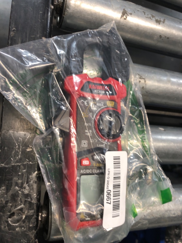 Photo 2 of ***clamp meter only, no attachments ***KAIWEETS Digital Clamp Meter Multimeter with D-Shaped Jaw for AC/DC Current & Voltage, Auto-ranging 4000 Counts Voltage Tester with Flashlight Backlight, Measuring Temperature Continuity Diode NCV