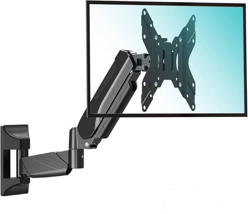 Photo 1 of (READ FULL POST) MOUNTUP Single Monitor Wall Mount for 17-35 Inch Screen, Ultrawide Wall Monitor Arm Holds 6.6-26.4lbs, Full Motion Adjustable Gas Spring Stand with VESA Extension Bracket for Max 200mm VESA Computer