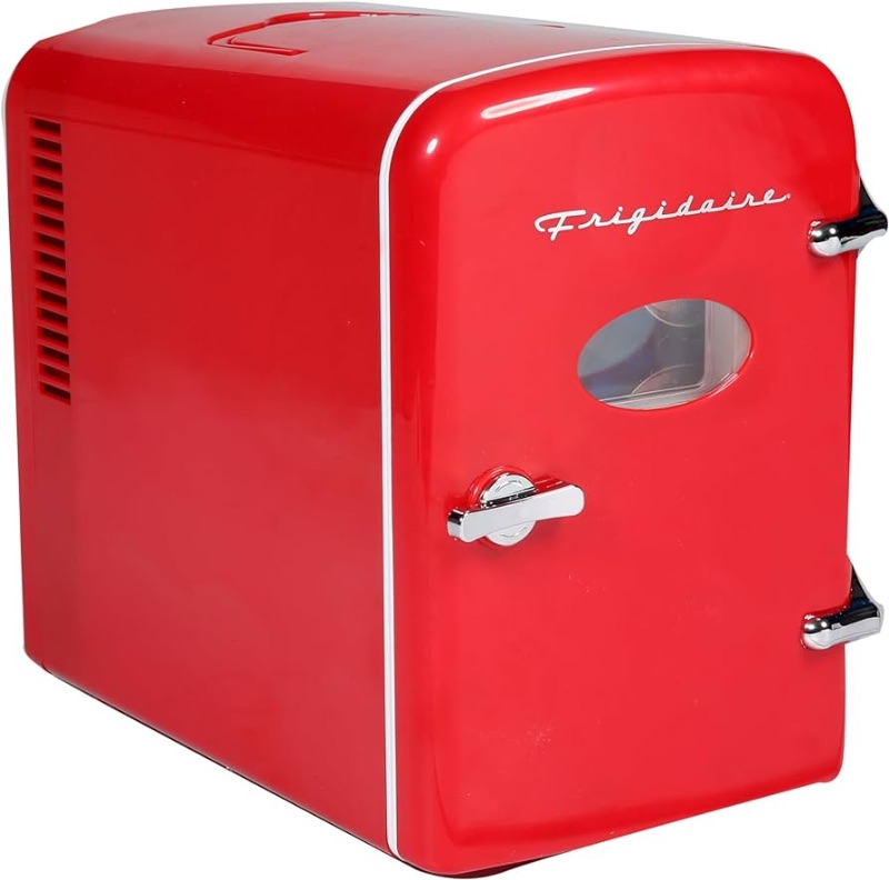 Photo 1 of **MISSING PARTS**READ NOTES**
Frigidaire EFMIS175 Retro 9-Can Mini Personal Fridge Portable Cooler for Car, Office, Bedroom, Dorm Room, or Cabin, 11.8"D x 7.1"W x 10.1"H, Red