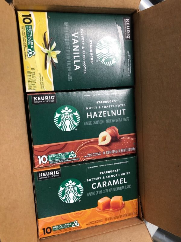 Photo 3 of ***NON REFUNDABLE***
Starbucks K-Cup Coffee Pods—Flavored Coffee—Variety Pack for Keurig Brewers—Naturally Flavored—100% Arabica—6 boxes (60 pods total)