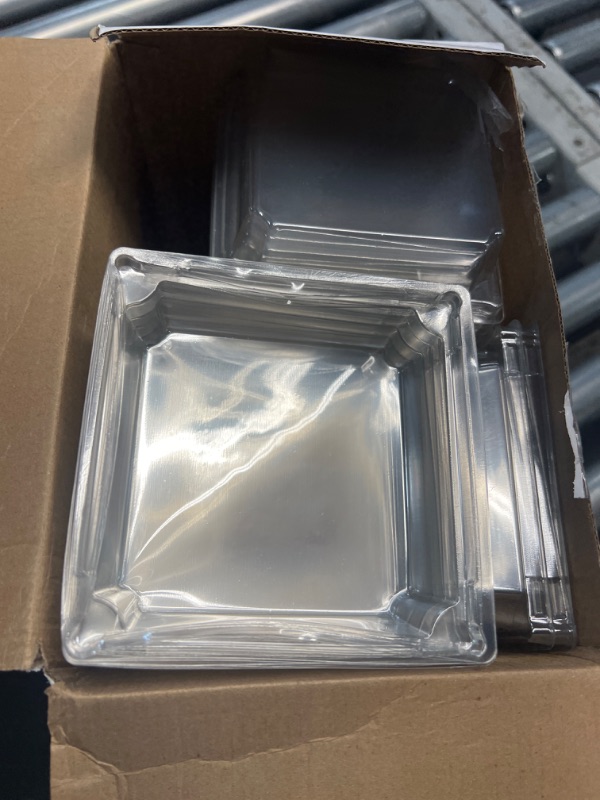 Photo 3 of **STOCK PHOTO FOR REFERENCE ONLY**
Ctosree 100 Pcs Paper Charcuterie Boxes with Clear Lids 4.5 Inches Disposable Cake Boxes Square Dessert Container, Clear