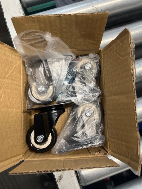 Photo 2 of ***USED - LIKELY MISSING PARTS - UNABLE TO VERIFY FUNCTIONALITY***
2 inch Swivel Caster Wheels Without Brake and No Noise Wheels, Heavy Duty Casters Total Capacity 600lbs (Pack of 4) 4 without brakes