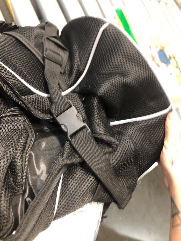 Photo 4 of ***STOCK PHOTO REFERENCE ONLY***
Black Backpack - see photos For Medium/Small Dogs