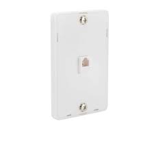 Photo 1 of ***SET OF THREE*** White 1-Gang Phone Jack Wall Plate (1-Pack)