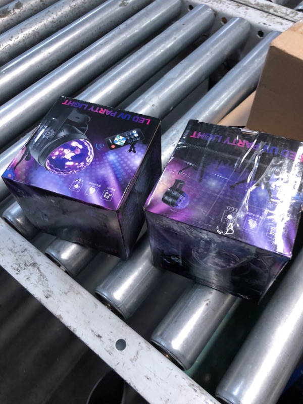 Photo 1 of [2 Pack] Litake UV Black Lights 6W LED Disco Ball Party Lights Strobe Light Disco Lights
