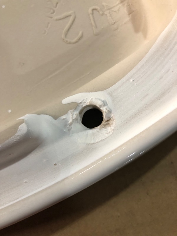 Photo 4 of ***DAMAGED - CHIPPED - MIGHT BE MISSING PARTS - SEE COMMENTS***
Kohler 4143-0 Corbelle 1.28 gpf toilet tank with AquaPiston(R) flush technology and left-hand trip lever, White