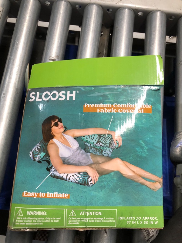 Photo 2 of ***STOCK PHOTO REFERENCE ONLY*** Sloosh Pool Floats Chairs Adult, Inflatable Pool Lounge Chairs,Plant Pattern Floating Pool Hammock Chair for Adults,Blow up Pool Noodles Floats for Pool Party Summer Water Fun(Tropical Leaves)