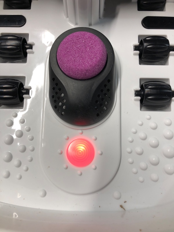 Photo 3 of (READ FULL POST) Medical king Foot Spa with Heat and Massage and Jets Includes A Remote Control A Pumice Stone Collapsible Massager with Bubbles and Vibration Black