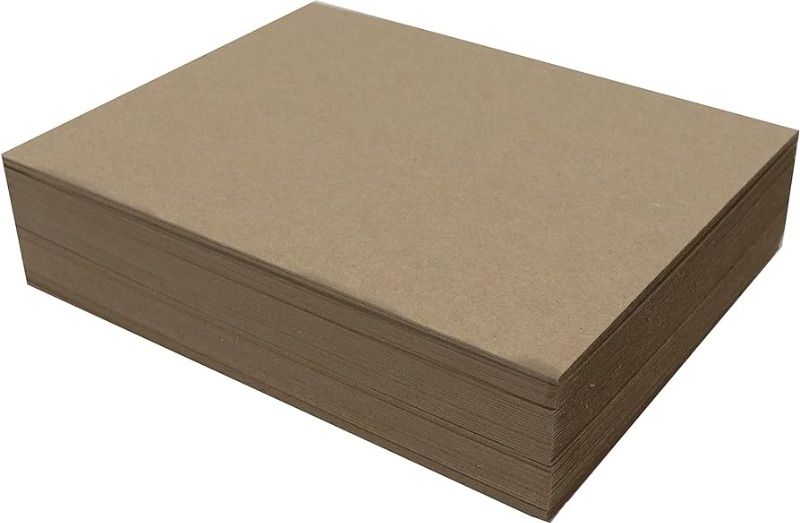 Photo 1 of 50 Chipboard Sheets 8.5 x 11 inch - 50pt (point) Heavy Weight Brown Kraft Cardboard 