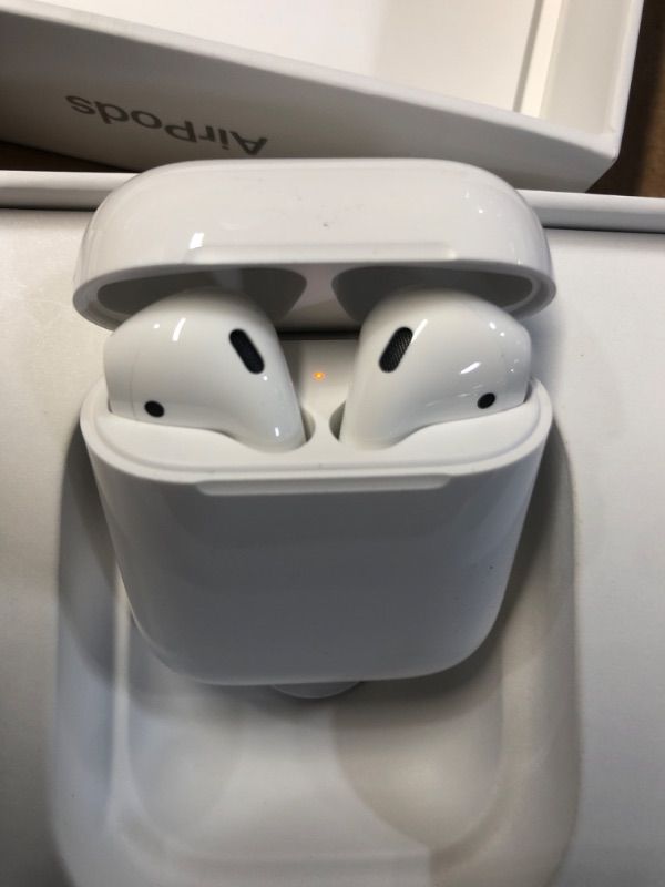 Photo 5 of ***FACTORY SEALED***Opened to Inspect**Apple AirPods (2nd Generation) Wireless Ear Buds, Bluetooth Headphones with Lightning Charging Case Included, Over 24 Hours of Battery Life, Effortless Setup for iPhone