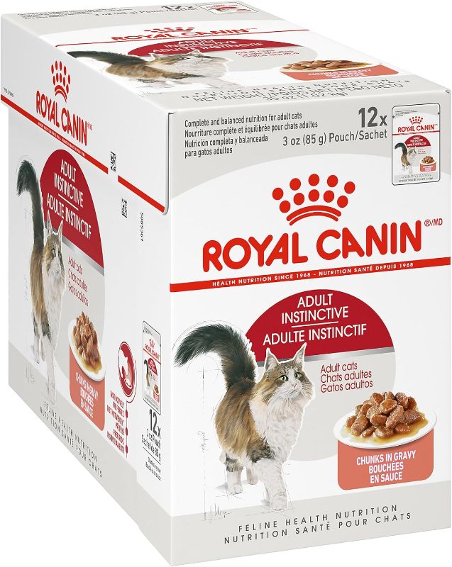 Photo 1 of ***(EXP:08/28/24 )NONREFUNDABLE***Royal Canin Adult Instinctive Chunks in Gravy Cat Food Pouches