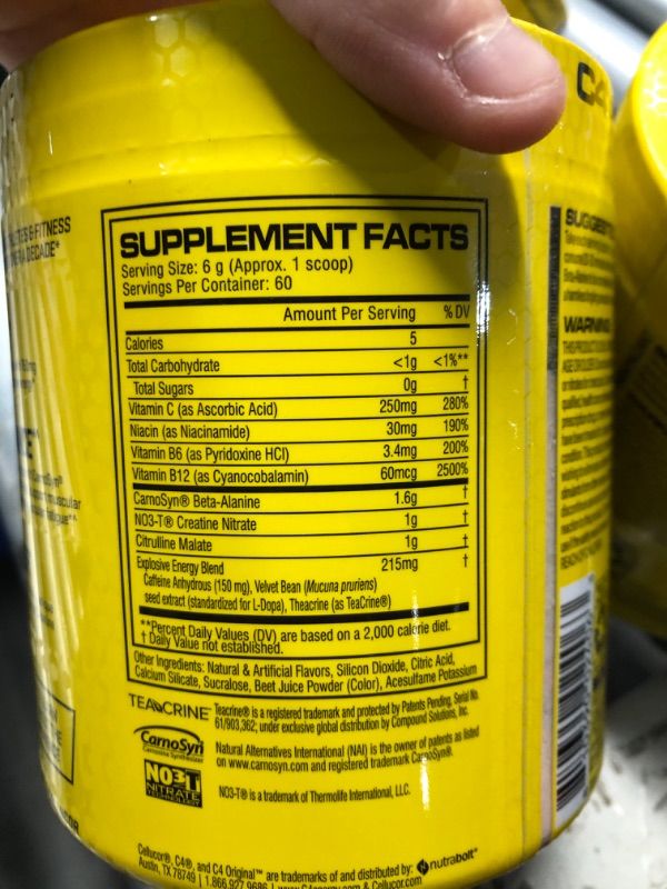 Photo 3 of ***(EXP:08/24 )NONREFUNDABLE***Cellucor C4 Original Pre Workout Powder Pink Lemonade Vitamin C for Immune Support Sugar Free Preworkout Energy for Men and Women 150mg Caffeine + Beta Alanine + Creatine 60 Servings