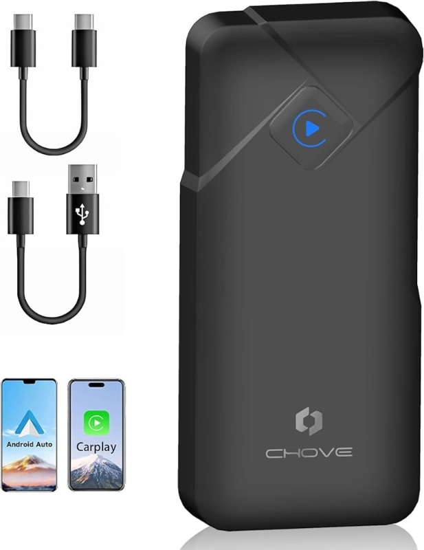 Photo 1 of **MISSING CORD**READ NOTES**
CHOVE 2 in 1 Wireless CarPlay Adapter & Android Auto Wireless Adapter,Upgrade Wireless CarPlay Dongle,Convert Wired to Wireless CarPlay Adapter,Plug & Play,No Delay,Compatible with iOS 10& Android