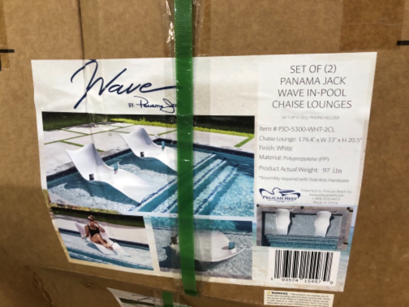 Photo 3 of **TRAILER PICKUP**
Panama Jack Set of 2 Wave in-Pool Chaise Lounger
