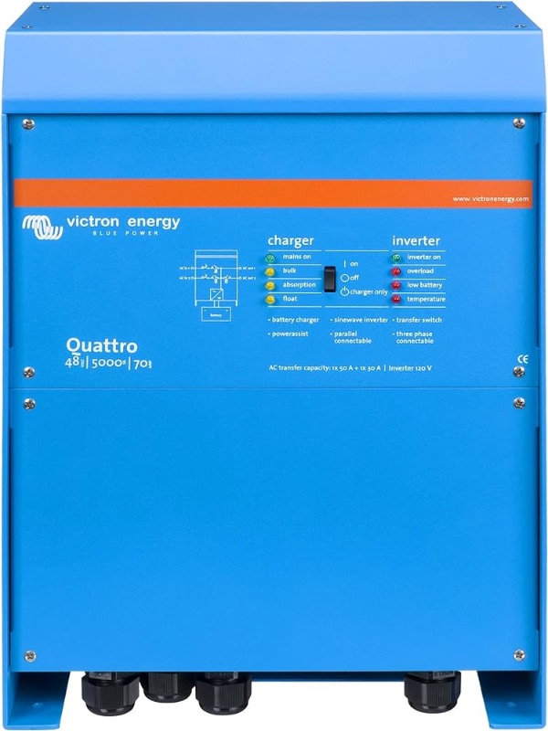 Photo 1 of ***SEE NOTES*** Victron Energy Quattro 5000VA 48-Volt Pure Sine Wave Inverter and 70 amp Battery Charger