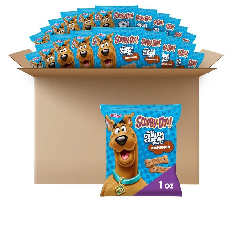 Photo 1 of **NON REFUNDABLE FOOD ITEM**(BB: Nov 10,2024)
Kellogg's SCOOBY-DOO! Baked Graham Cracker Snacks, Lunch Snacks, Snack Crackers, Cinnamon (40 Pouches)
