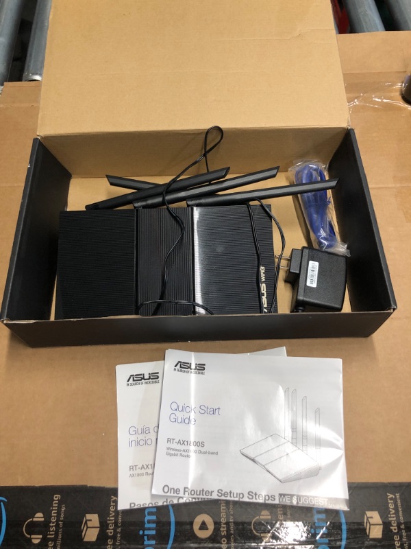 Photo 2 of **PARTS ONLY NON REFUNDABLE**READ NOTES**
ASUS RT-AX1800S Dual Band WiFi 6 Extendable Router, Subscription-Free Network Security, Parental Control, Built-in VPN, AiMesh Compatible, Gaming & Streaming, Smart Home