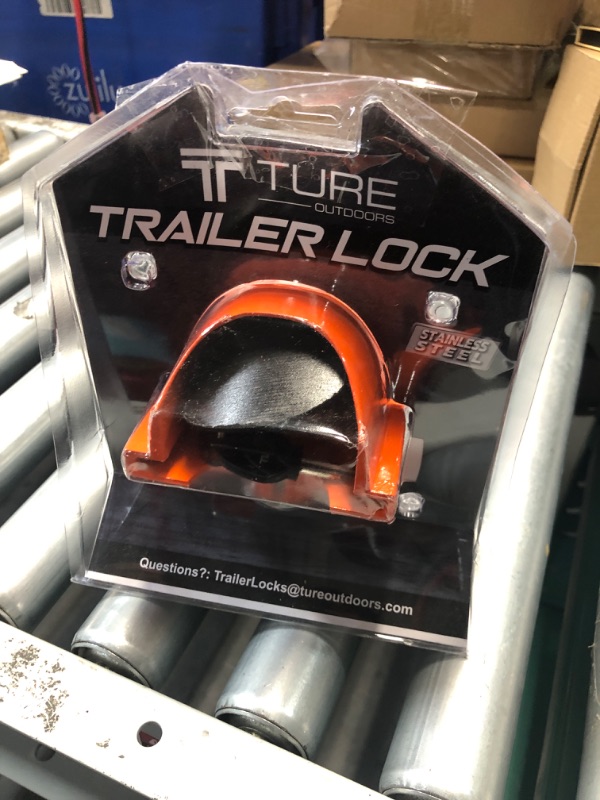 Photo 3 of (READ FULL POST) TURE Heavy Duty 2” Trailer Coupler Lock | Tamper Resistant | Hi-Visibility Orange Color (Fits on Select 1-7/8 inch or 2 inch Ball Couplers Only)