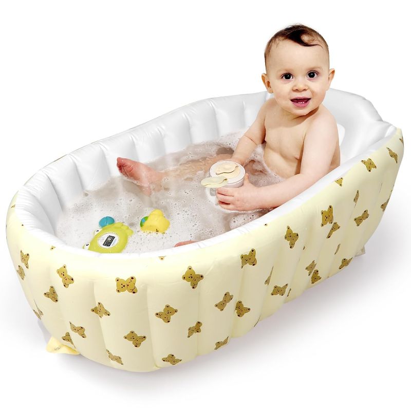 Photo 1 of ***STOCK PHOTO REFERENCE ONLY- pattern is snoopy see photos***
Mink Newborn to Toddler Bath Tub,Inflatable Baby Bathtub with Built-in Air Pump,Portable Travel Shower Basin with Back Support, Deflates and Folds Easily