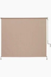 Photo 1 of ***STOCK PHOTO REFERENCE ONLY***Pewter Cordless UV Blocking Fade Resistant Fabric Exterior Roller Shade 72 in. W x 72 in. L