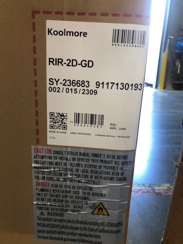 Photo 2 of ***FACTORY SEALED***KoolMore - RIR-2D-GD 54" 2 Glass Door Commercial Reach-in Refrigerator Cooler with LED Lighting - 47 cu. ft, Stainless Steel