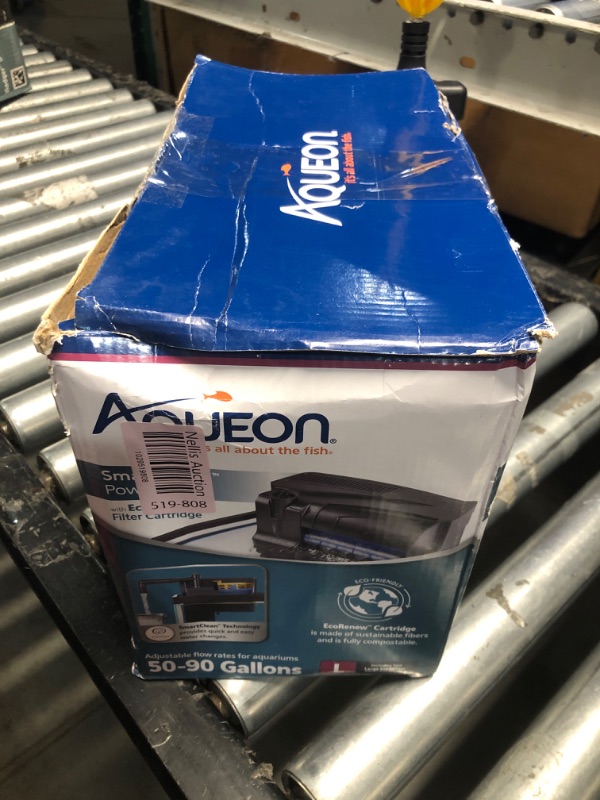 Photo 1 of Aqueon Aquarium Fish Tank SmartClean Power Filter with EcoRenew Filter Cartridge, 50-90 Gallons