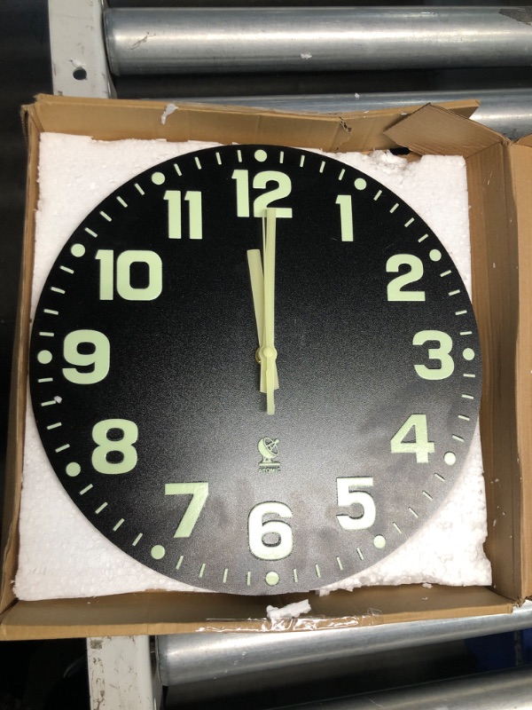 Photo 1 of (READ FULL POST) JoFomp Night Light Wall Clock Wood, 12 Inch Atomic Clock Sets Automatically, Silent Atomic Wall Clocks Battery Operated, Atomic Clocks for Bedrooms, Illuminated Wall Clocks for Living Room Decor