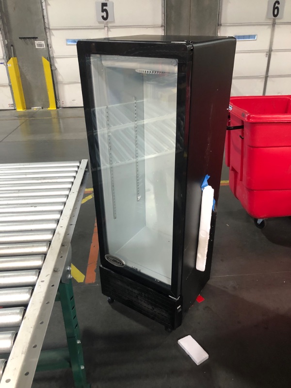 Photo 2 of ***USED - MAJOR DAMAGE - SEE COMMENTS***
KoolMore KM-MDR-1GD-8C 21 in. One Glass Door Commercial Display Merchandiser Refrigerator Cooler in Black, ETL Listed, 8 cu. ft