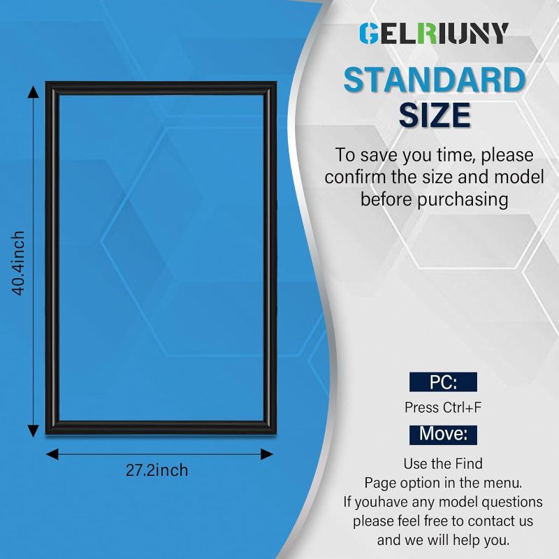 Photo 3 of (READ FULL POST) 2025 Upgrade 242193212 Refrigerator Freezer Door Gasket Replacement Part,Compatible with Frigidaire/Electrolux,Freezer Door Gasket Seal Part Replaces 1465365,240370906,240390701