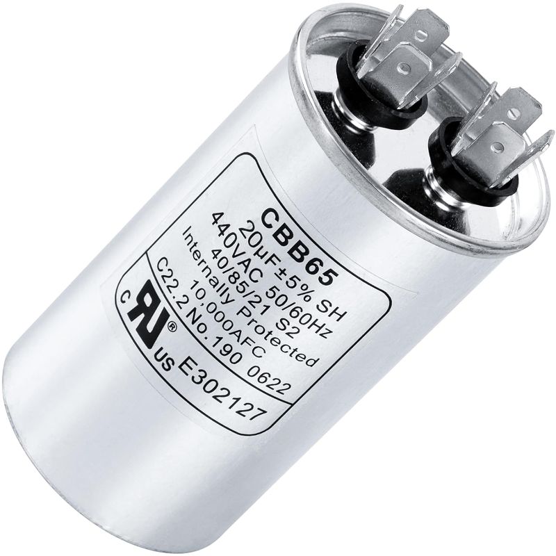 Photo 1 of ***STOCK PHOTO REFERENCE ONLY***
Canamax 20 uf MFD 370-440 VAC Volts CBB65 Run Start Capacitor 50/60 Hz AC Electric - Exact Fit for OEM Single Phase Motor Capacitors Condenser Straight Cool or Heat Pump Air Conditioner