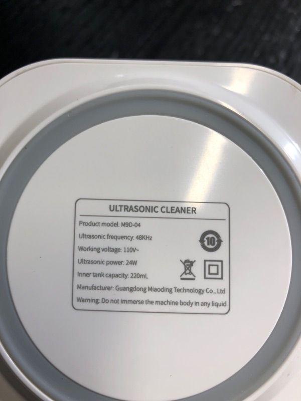 Photo 4 of **READ NOTES**
Ultrasonic Retainer Cleaner for Denture: Ultra Sonic Dental Cleaning - Mouth Guard Cleaner for Aligner at Home in The Bathroom 25W 220ML (WHITE)