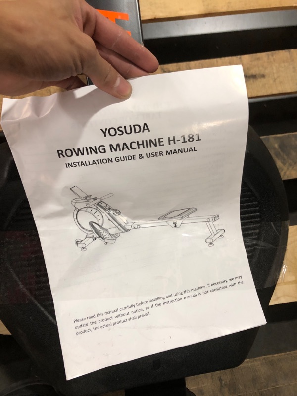 Photo 4 of ***FOR PARTS ONLY**(NON FUNCTIONAL)
YOSUDA Magnetic/Water Rowing Machine 350 LB Weight Capacity - Foldable Rower for Home Use with Bluetooth, App Supported, Tablet Holder and Comfortable Seat Cushion
 