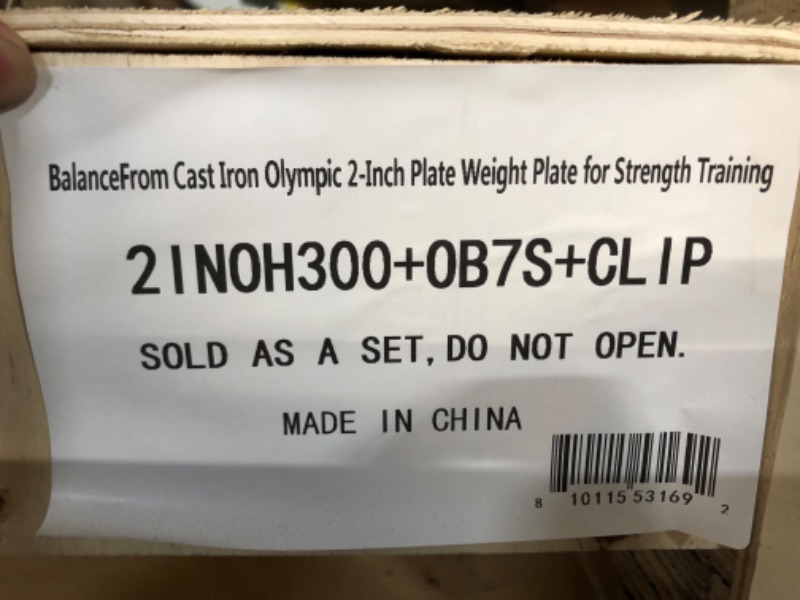 Photo 3 of ***TRAILER/TRUCK PICKUP ONLY***
BalanceFrom Cast Iron Olympic Weight Including 7FT Olympic Barbell, 300-Pound Set, Multiple Packages
