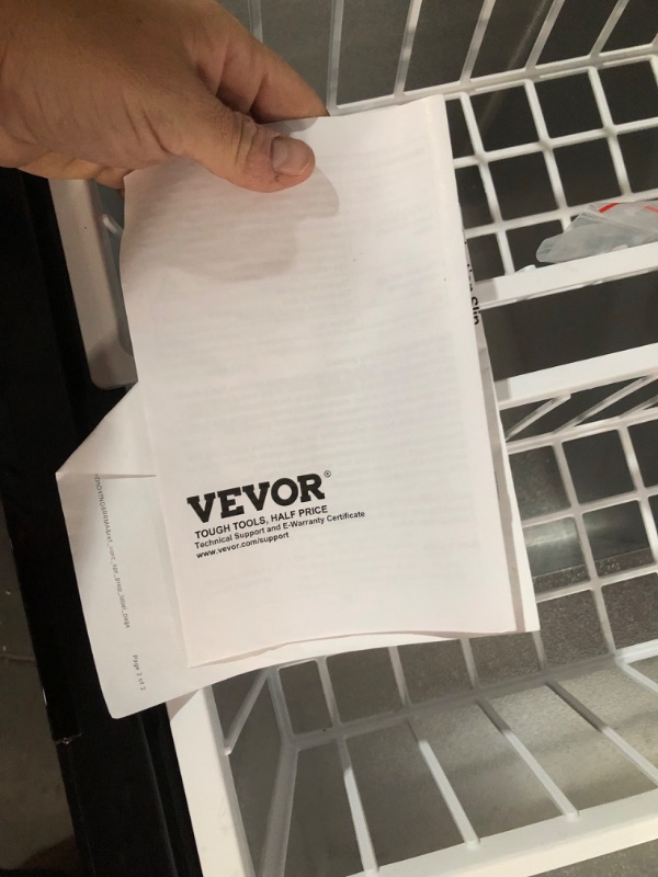 Photo 6 of ***MINOR DENTS. SEE PHOTOS***
VEVOR Chest Freezer, 10 Cu.ft Compact Deep Freezer, Free Standing Top Open Door Compact Freezers with 2 Removable Baskets & Adjustable Thermostat, Energy Saving & Low Noise, Black