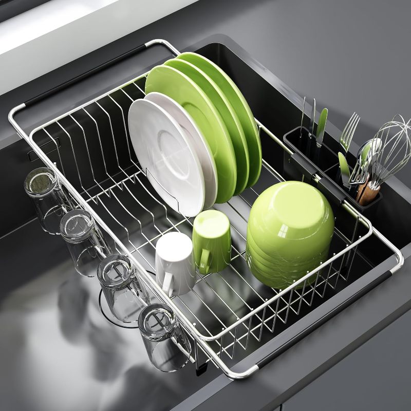 Photo 1 of **GENERAL POST **Stock photo for reference 
Dish Drying Rack in Sink 