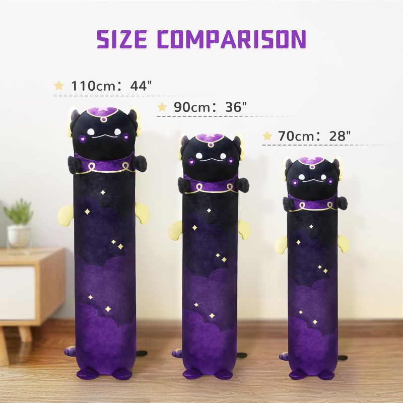 Photo 4 of (READ FULL POST) Mewaii Long Cat Plush Black Body Pillow, 36” Cute Axolotl Stuffed Animals Kawaii Soft Plushies, Axolotl Plush Pillow Doll Toy Gift for Girlfriend