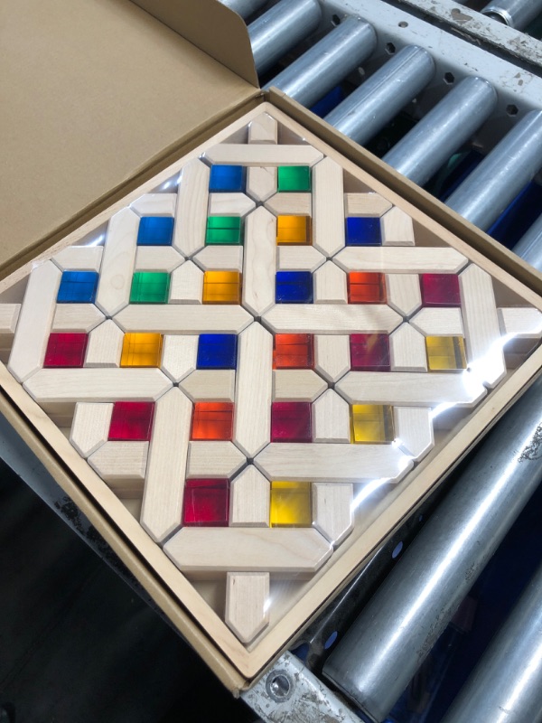 Photo 1 of Agirlgle Wooden Rainbow Building Blocks Cube Gem Stacking Blocks Toy - Colorful Montessori Rainbow Stacker Toy Elegant Wood Rainbow Cube Blocks- Acrylic Blocks Educational Toys for Toddlers- 80Pcs